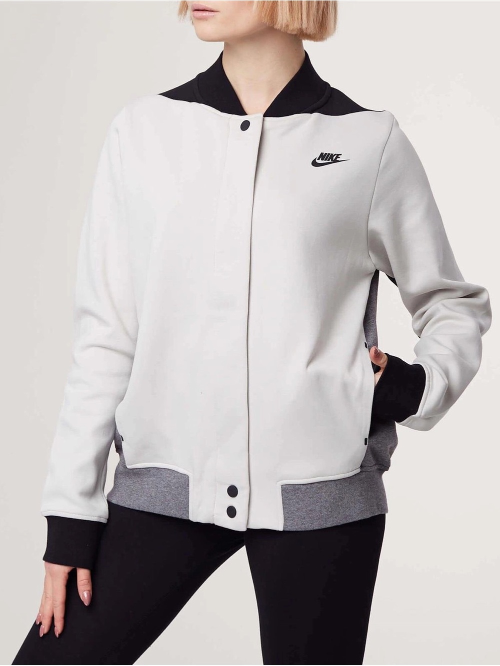 Nike SB Youth XLarge Gray Crewneck Sweatshirt Camo Swoosh Fleece Pullover